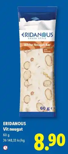 Lidl Eridanous vit nougat erbjuda