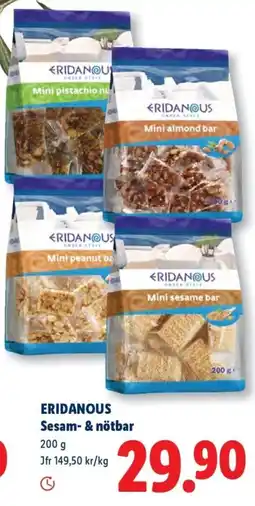 Lidl Eridanous sesam- & nötbar erbjuda