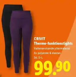 Lidl Crivit thermo-funktionstights erbjuda