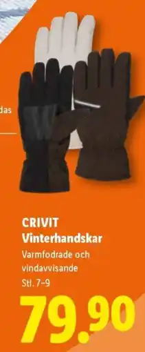 Lidl Crivit vinterhandskar erbjuda