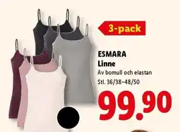 Lidl Esmara Linne erbjuda