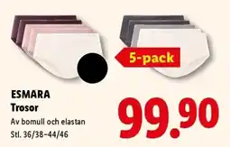 Lidl Esmara trosor erbjuda