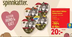 Lidl Max & Mila's World kattmat mousse erbjuda