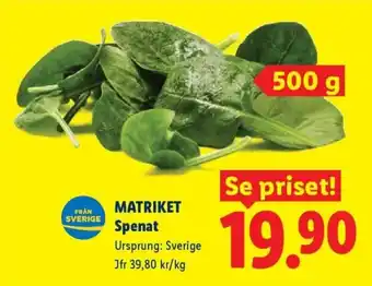 Matriket Spenat