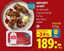 Lidl Matriket Lövbiff erbjuda