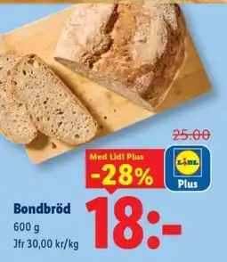 Lidl Lidl Bondbröd erbjuda