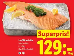 Lidl Laxfilé hel sida erbjuda