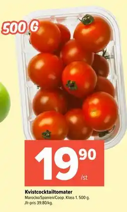 Coop Extra Kvistcocktailtomater erbjuda