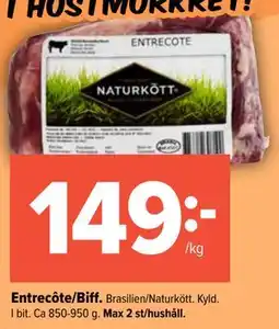 Coop Extra Entrecôte/Biff erbjuda