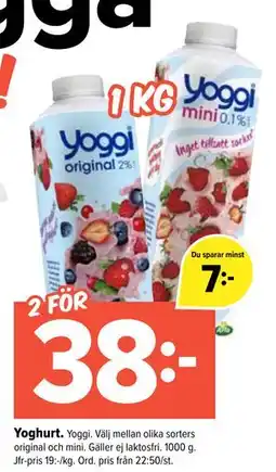 Coop Extra Yoghurt erbjuda