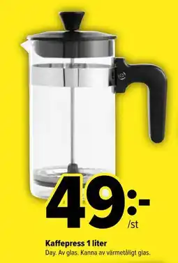 Coop Extra Kaffepress 1 liter erbjuda