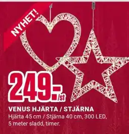 ÖoB VENUS HJÄRTA / STJÄRNA erbjuda