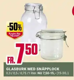 ÖoB GLASBURK MED SNÄPPLOCK erbjuda