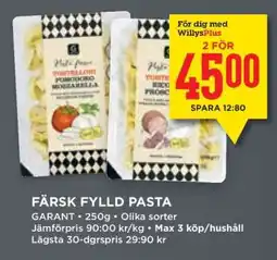 Willys Färsk fylld pasta erbjuda