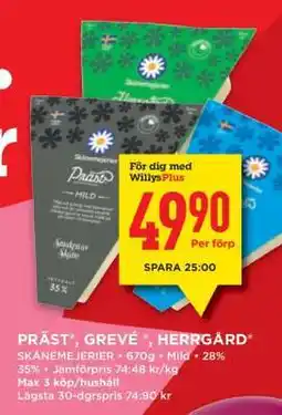 Willys PRÄST, GREVÉ, HERRGÅRD erbjuda