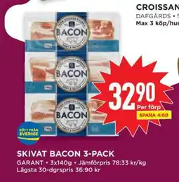 Willys SKIVAT BACON 3-PACK erbjuda