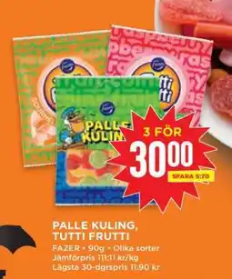 Willys PALLE KULING, TUTTI FRUTTI erbjuda