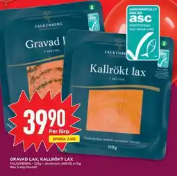 Willys Gravad lax, Kallrökt lax erbjuda
