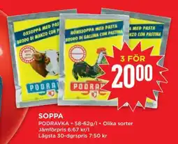 Willys Soppa Podravka erbjuda