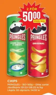 Willys Pringles Chips erbjuda