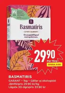 Willys Basmati Ris erbjuda
