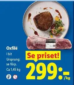 Lidl Oxfilé erbjuda