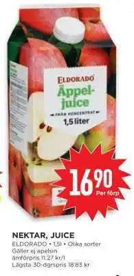 Willys Nektar, Juice erbjuda