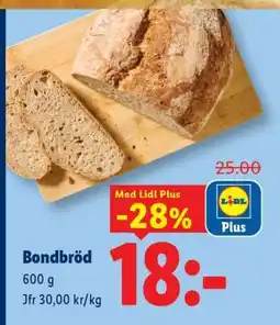 Lidl Bondbröd erbjuda