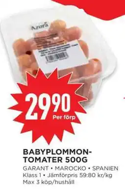 Willys BABYPLOMMON-TOMATER 500G erbjuda