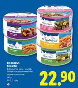 Lidl ERIDANOUS Smårätter erbjuda