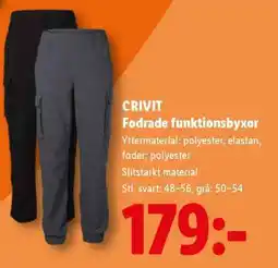 Lidl CRIVIT Fodrade funktionsbyxor erbjuda