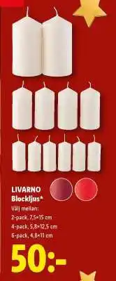 Lidl LIVARNO Blockljus erbjuda