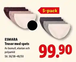Lidl esmará Trosor med spets erbjuda