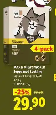 Lidl MAX & MILA’S WORLD Soppa med kyckling erbjuda