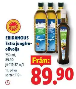 Lidl ERIDANOUS Extra jungfru-olivolja erbjuda