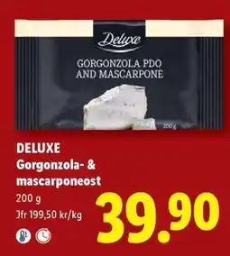 Lidl DELUXE Gorgonzola- & mascarponeost erbjuda