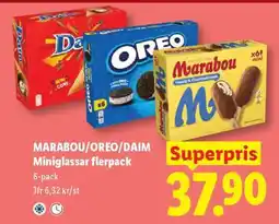 Lidl MARABOU/OREO/DAIM Miniglassar flerpack erbjuda