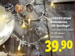 Lidl Livarno home Batteridriven LED-ljusslinga erbjuda