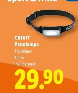 Lidl CRIVIT Pannlampa erbjuda