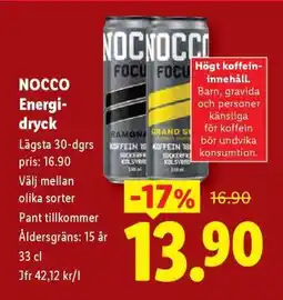 Lidl NOCCO Energidryck erbjuda