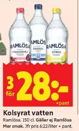 ICA Supermarket Kolsyrat vatten erbjuda
