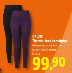 Lidl CRIVIT Thermo-funktionstights erbjuda