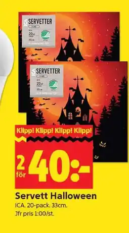 ICA Supermarket Servett Halloween erbjuda