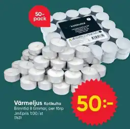 DollarStore Värmeljus Kotikulta erbjuda