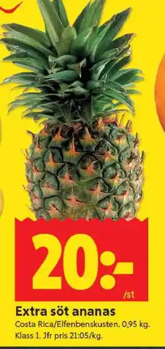 ICA Supermarket Extra söt ananas erbjuda