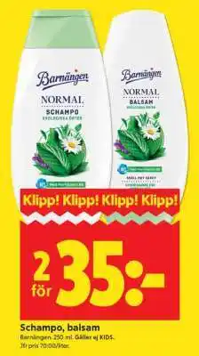 ICA Supermarket SCHAMPO, BALSAM erbjuda