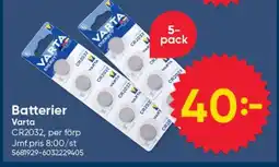 DollarStore BATTERIER VARTA erbjuda