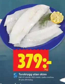 ICA Supermarket Torskygg utan skinn erbjuda
