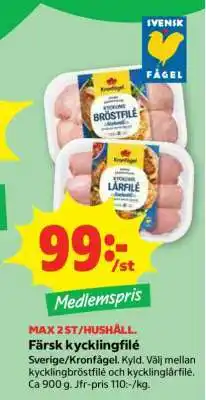 Stora Coop Färsk Kycklingfilé erbjuda