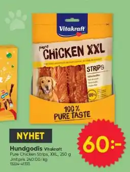 DollarStore Hundgodis Vitakraft Pure Chicken Strips, XXL, 250 g erbjuda